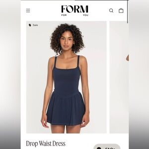 FORM Drop Waist Dress in Navy